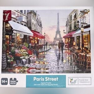 Paris Flower Shop Street Eiffel Tower Jigsaw Puzzle 1000 Pieces Thousand Counted